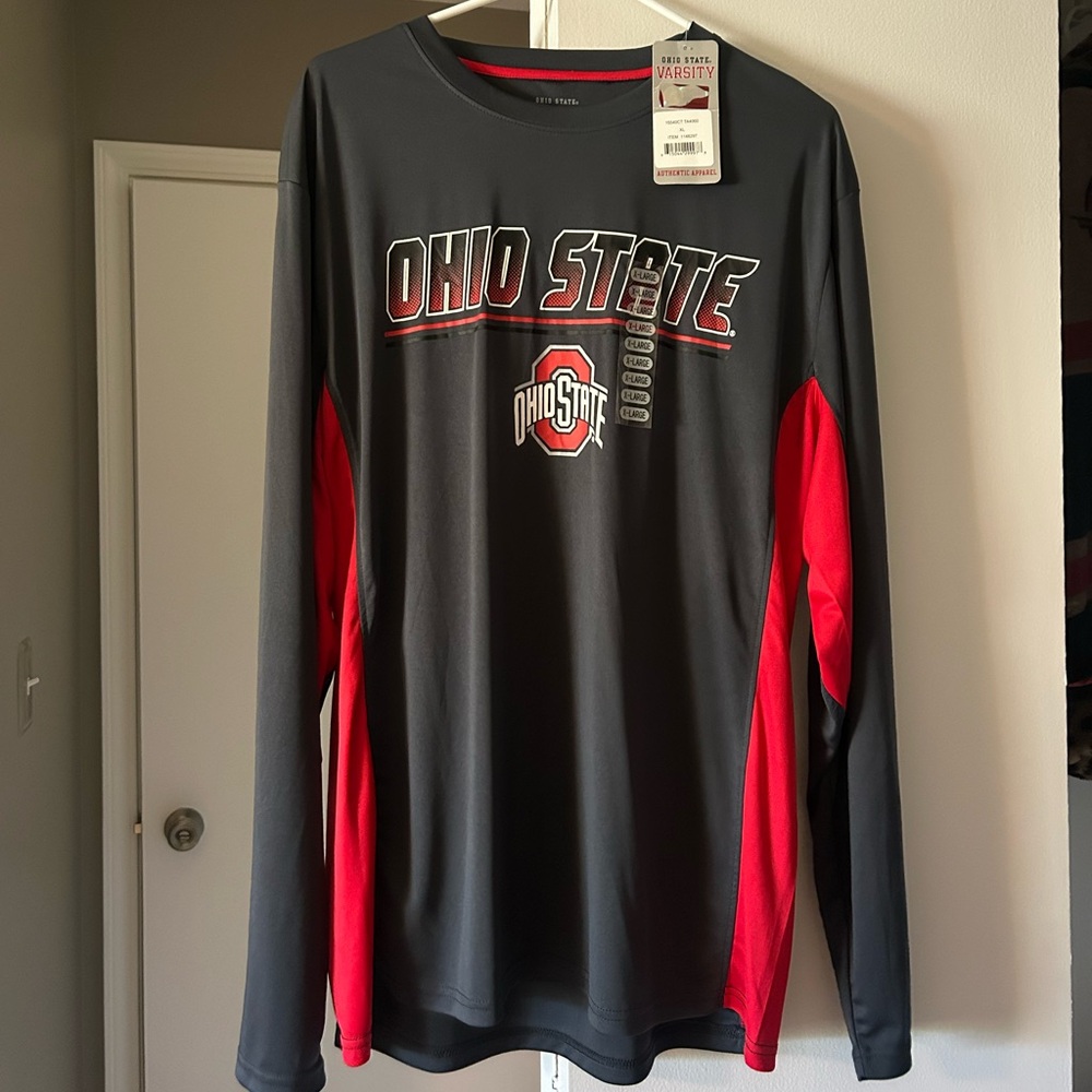 grey and red Ohio state long sleeve